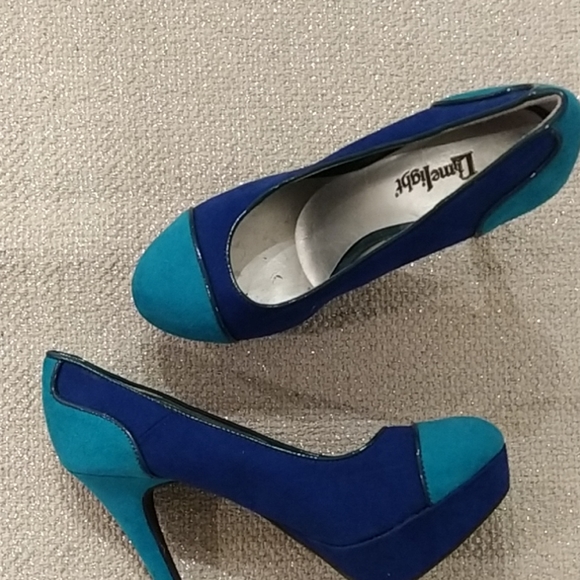Limelight Size 6 Blue and Teal two tone Heels - Picture 3 of 3